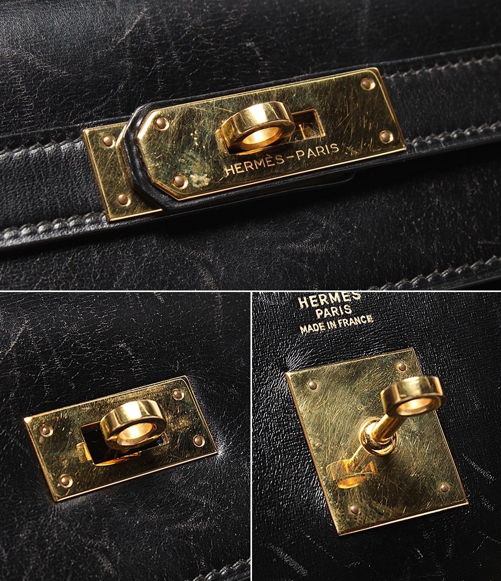 HERMES ハンドバッグ ゴールド金具 ボックスカーフ 〇L刻印 外縫い