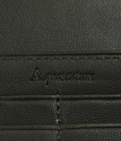 美品 アクアスキュータム 二つ折り長財布 メンズ Aquascutum