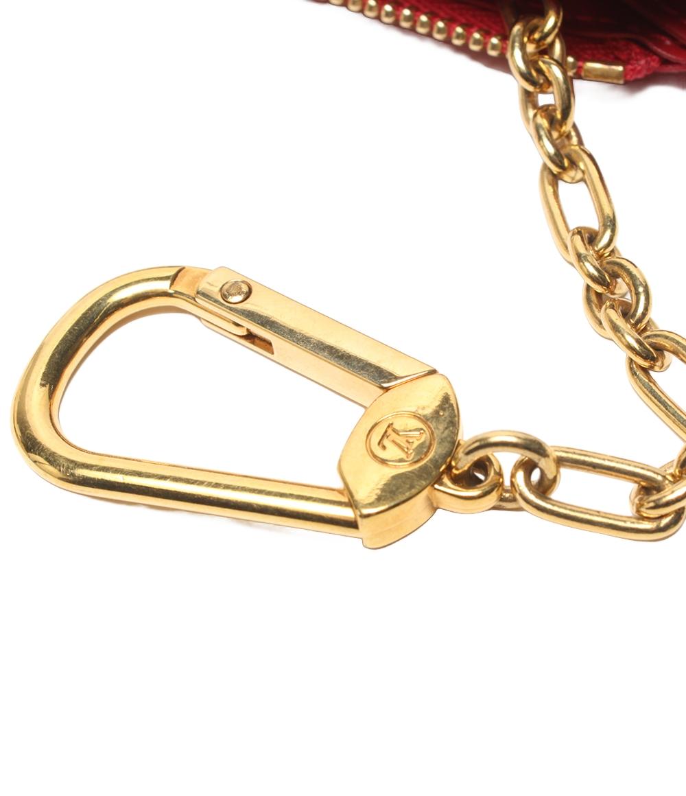 LOUIS VUITTON コインケース カラビナ付き ポシェット クレ ヴェルニ