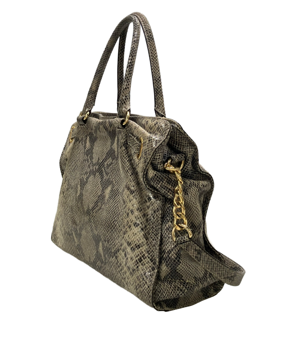MICHAEL KORS 2WAY トートバッグ ショルダーバッグ 肩掛け パイソン柄 レディース マイケルコース