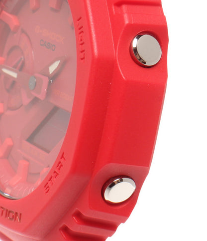 美品 CASIO 腕時計 G-SHOCK クオーツ レッド GA-2100-4A レディース メンズ カシオ