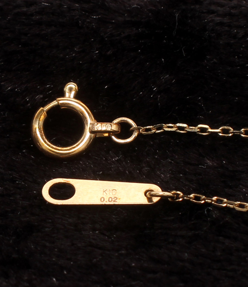 美品 VENDOME AOYAMA ネックレス K10 淡水パール ダイヤ 0.02ct レディース ヴァンドームアオヤマ