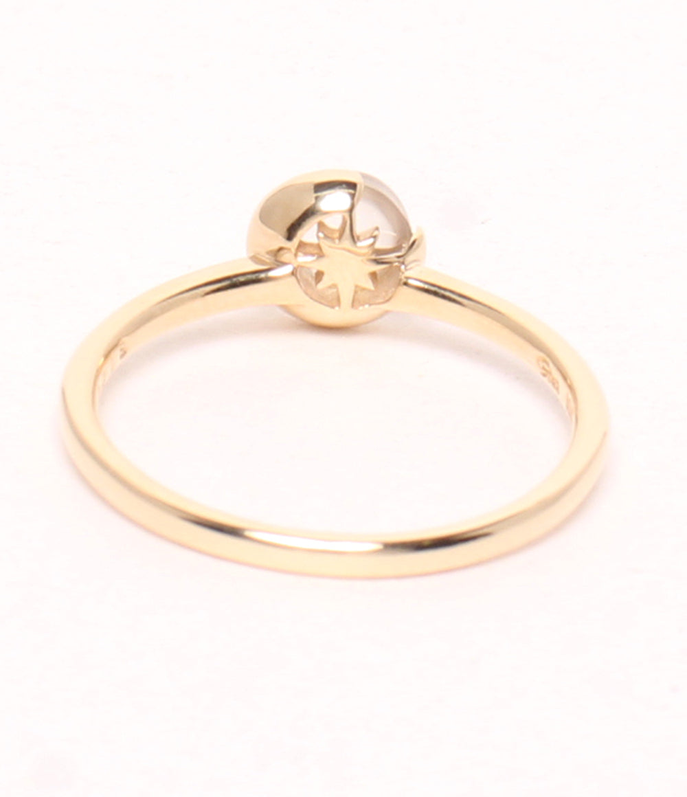 美品 STAR JEWELRY リング 指輪 K10 ムーンストーン ムーンモチーフ ホワイトトパーズ スターモチーフ 2点セット レディース SIZE 13号
