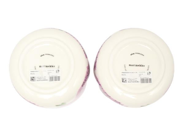 美品 Marimekko ボウル 皿 2点セット 12cm プリマヴェーラ ライラック マリメッコ