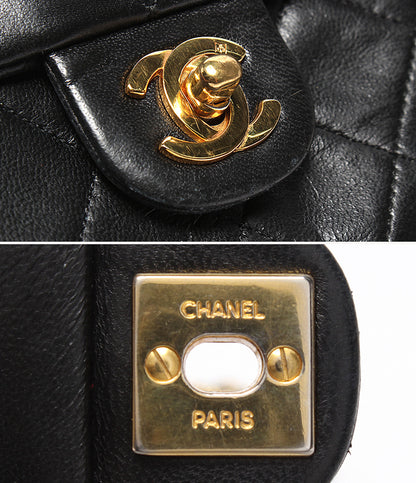 CHANEL チェーンショルダーバッグ ゴールド金具 マトラッセ20 1番台 シングルチェーン シングルフラップ レディース シャネル