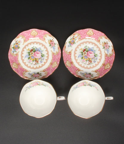 ROYAL ALBERT カップ＆ソーサー 2客セット ペア レディ カーライル ロイヤルアルバート