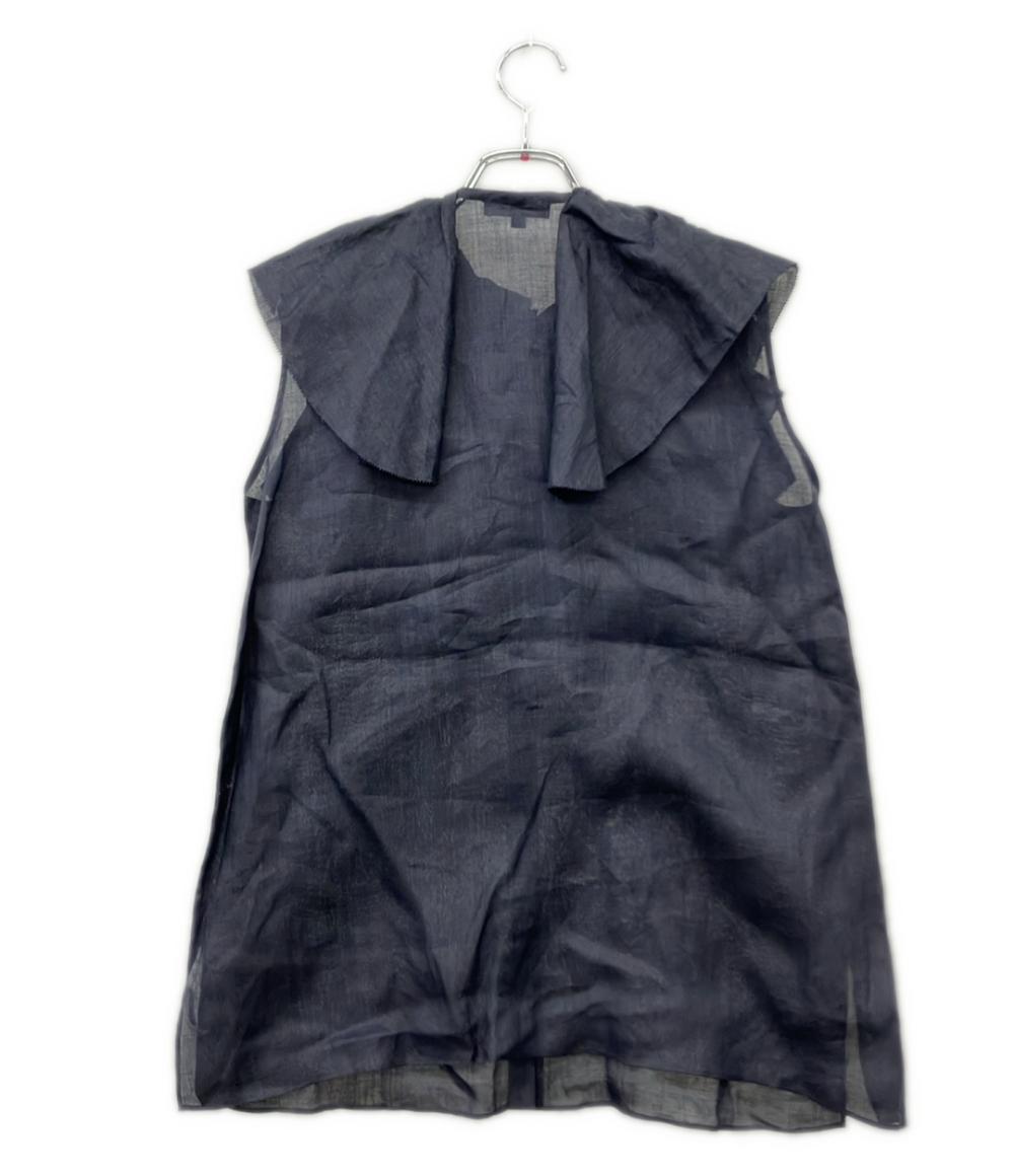 Drawer ローンラッフル フリル ノースリーブ ブラウス 6521-299-1090 レディース SIZE 38 ドゥロワー