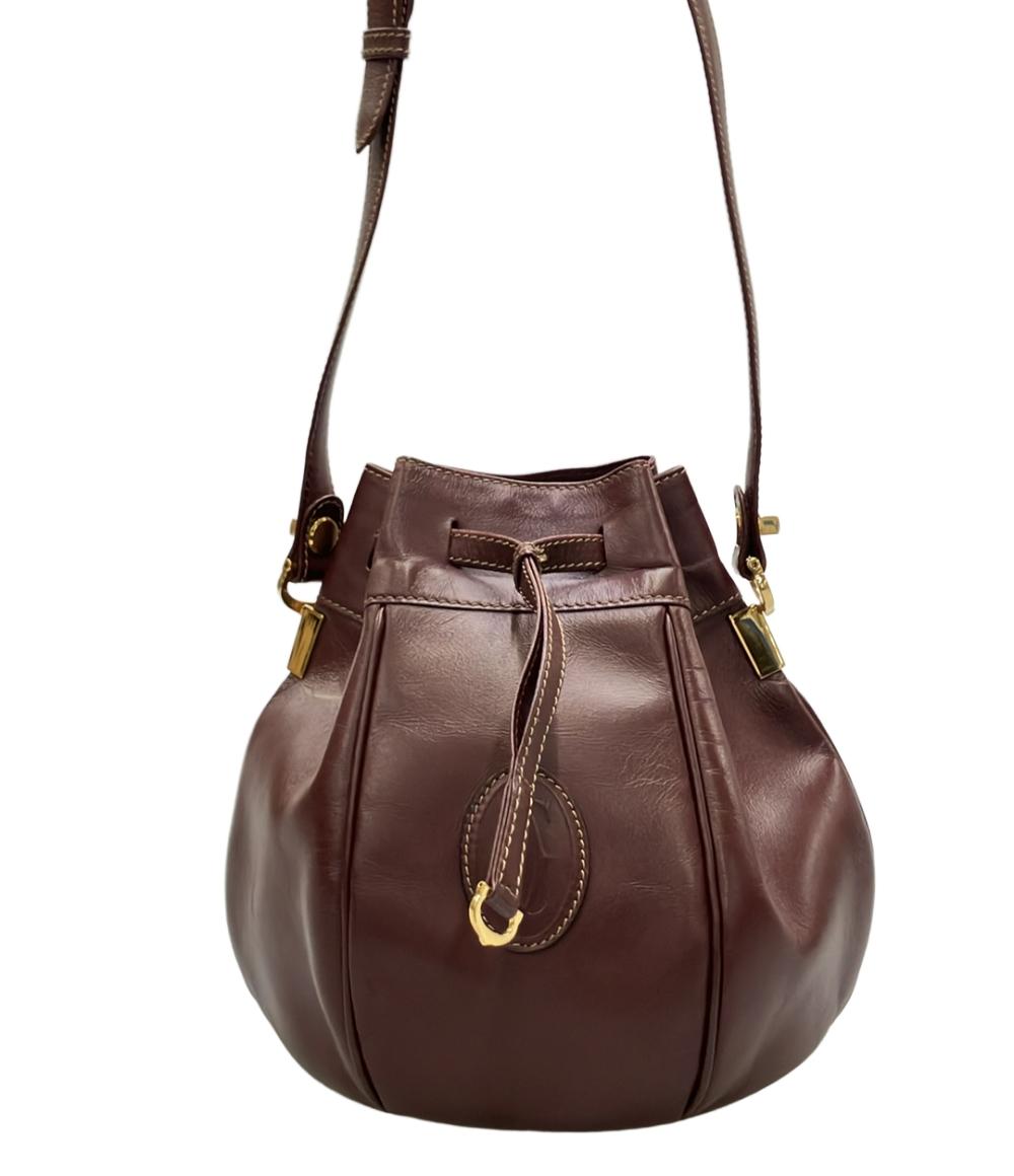 カルティエ ショルダーバッグ 斜め掛け 巾着ショルダー マストドゥカルティエ レディース Cartier