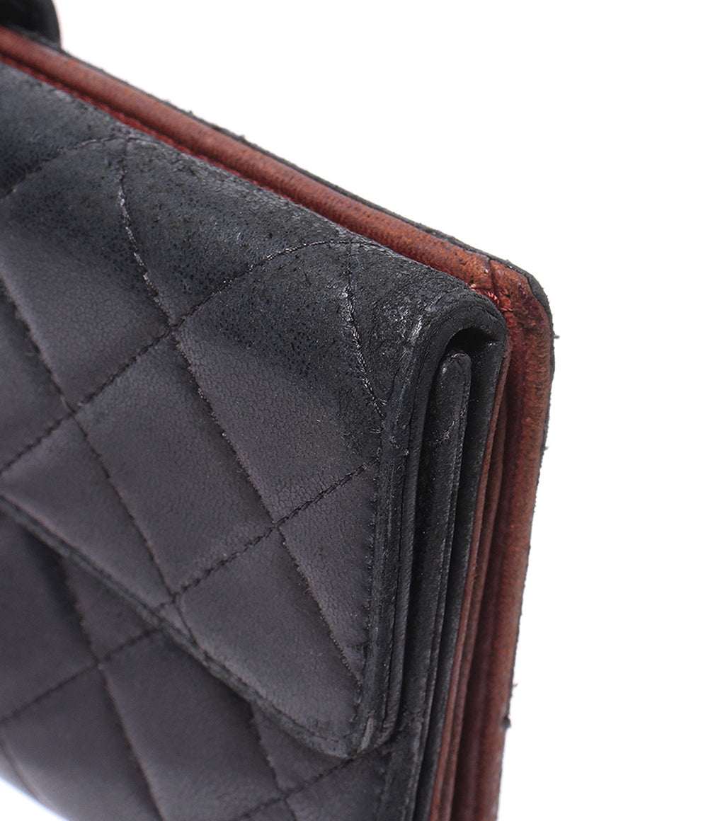 CHANEL 長財布 シルバー金具 10番台 マトラッセ レディース シャネル