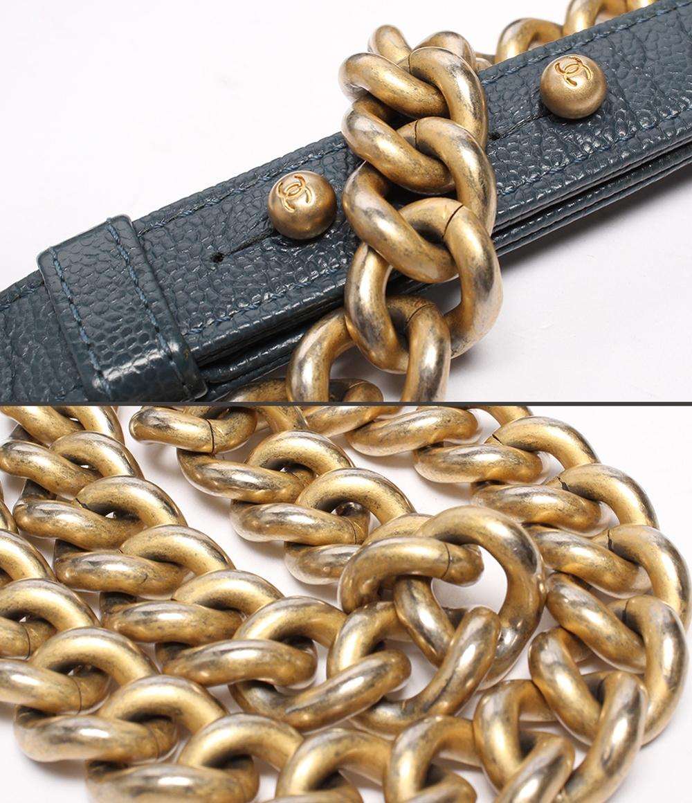 CHANEL チェーンショルダーバッグ ボーイシャネル25 ゴールド金具 Vステッチ キャビアスキン レディース シャネル