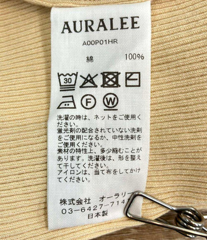 AURALEE 半袖ポロシャツ リブ ニット COTTON HIGH GAUGE RIB KNIT POLO A00P01HR レディース SIZE 1 (S) オーラリー