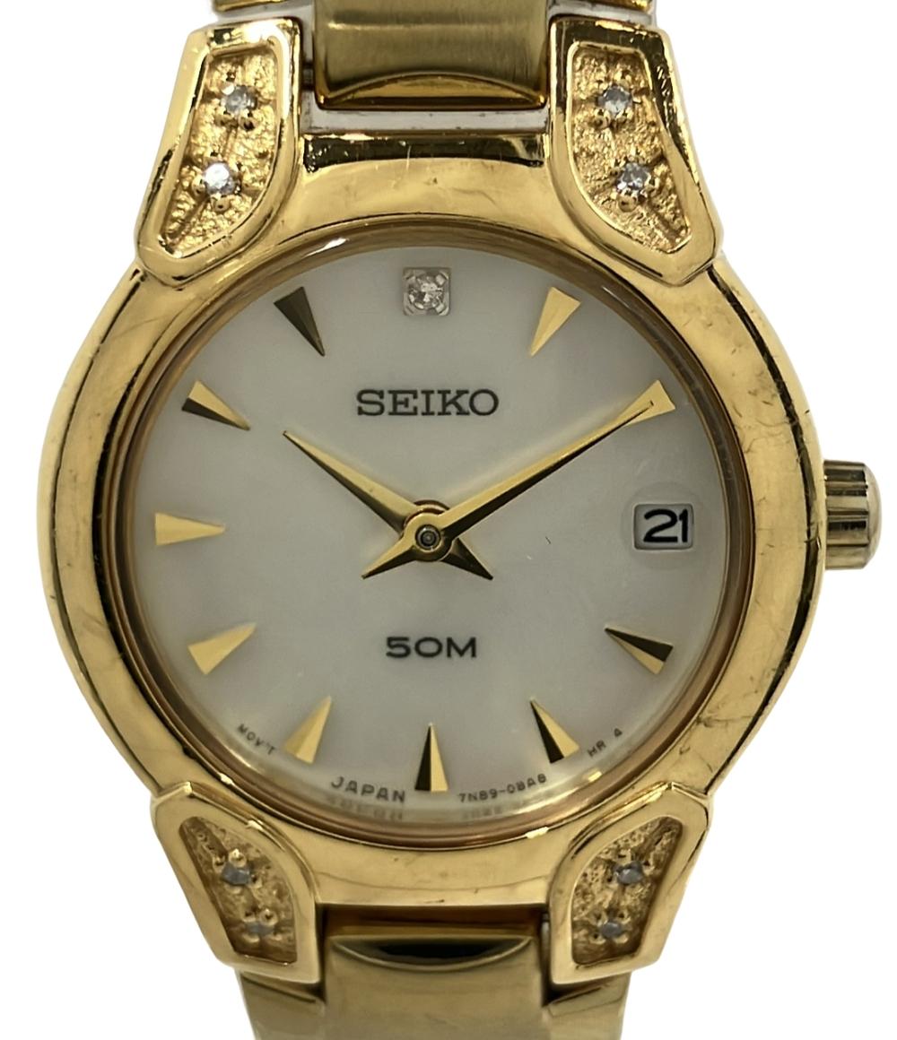 セイコー 腕時計 クオーツ シルバー 7N89-0AT0 レディース SEIKO