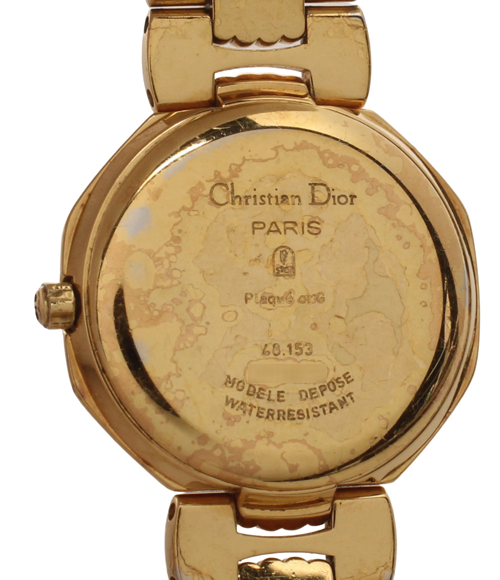 Christian Dior 腕時計 オクタゴン クオーツ ホワイト 48.153 レディース クリスチャンディオール