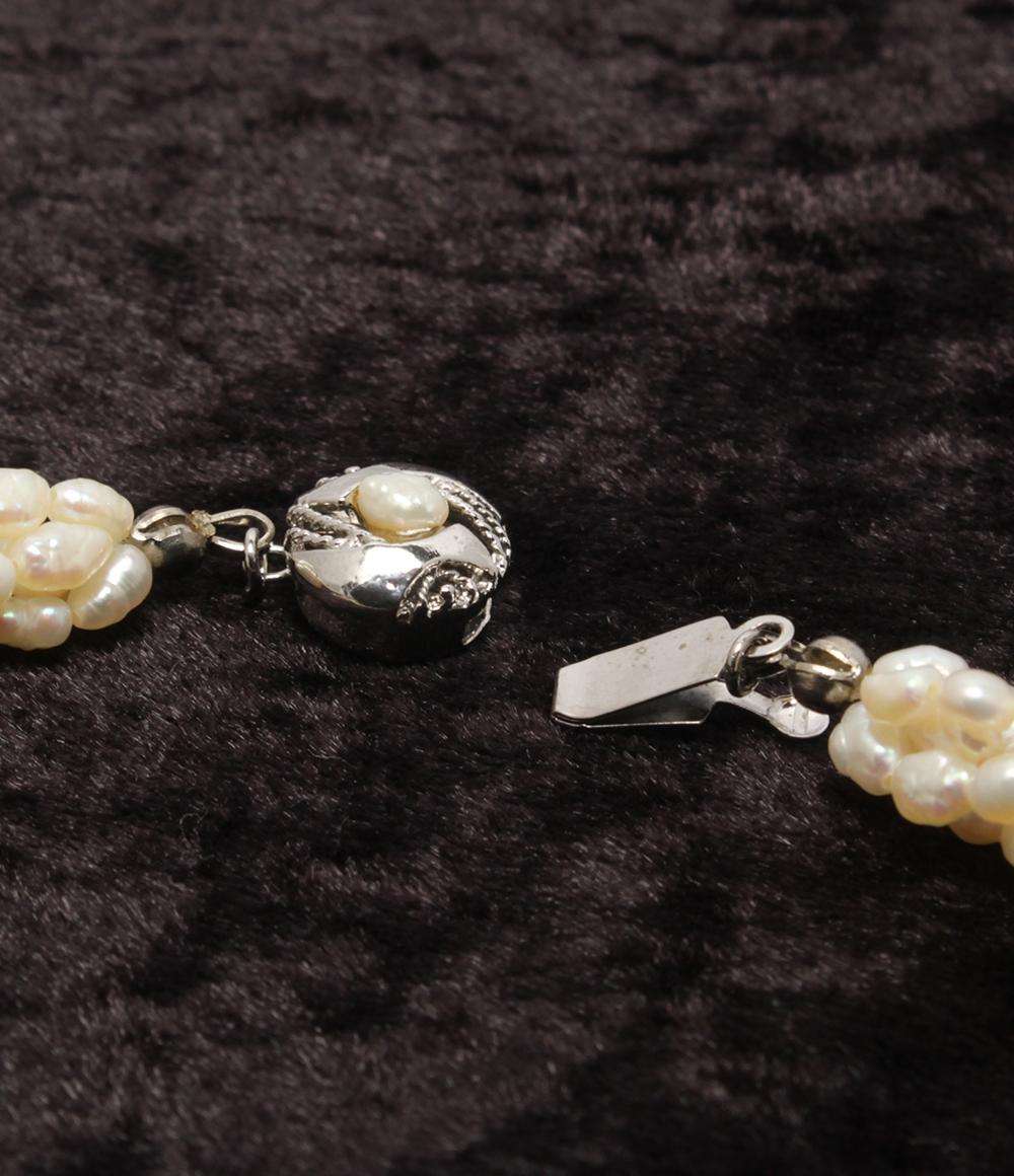 5連ネックレス SV 淡水パール レディース