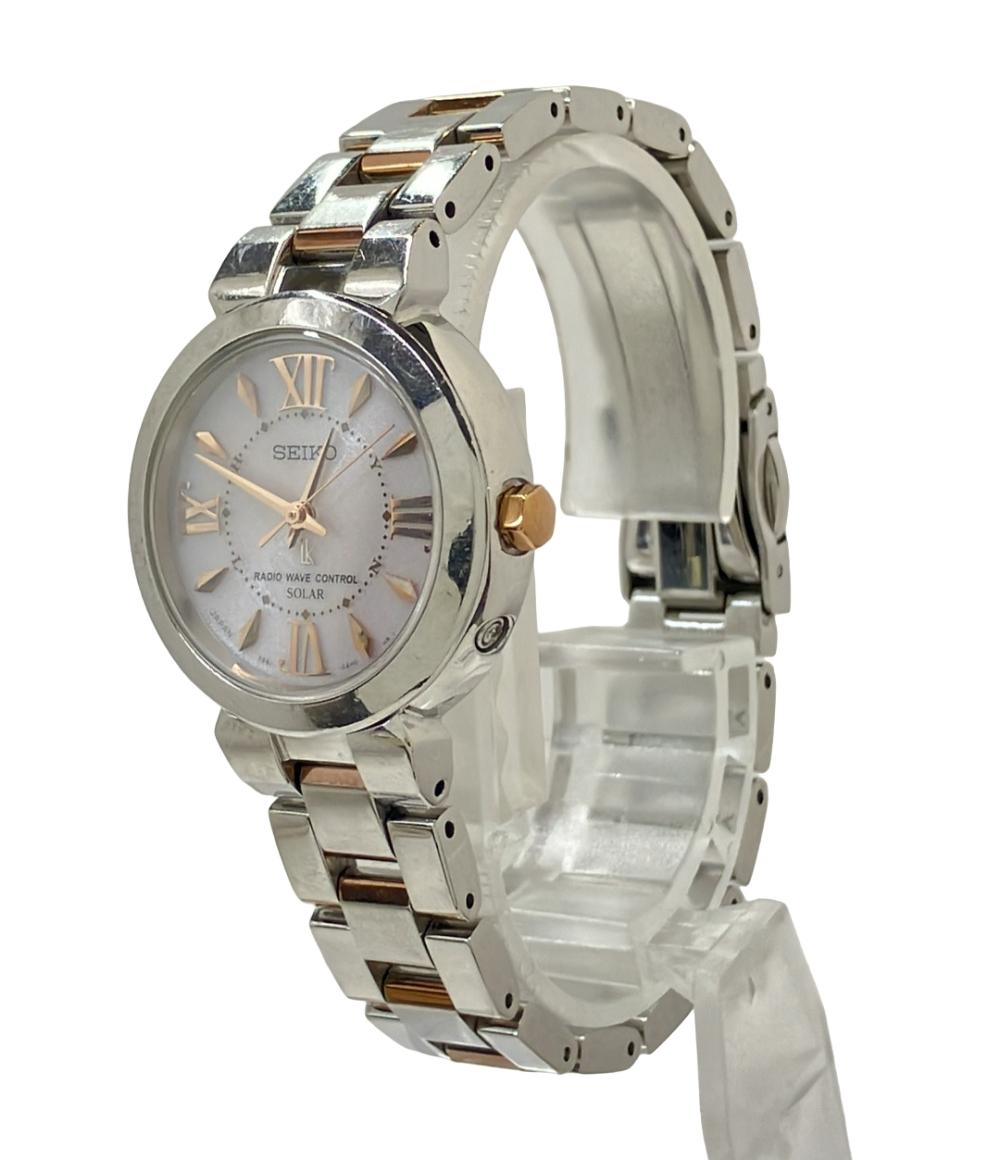 動作品 SEIKO LUKIA 電波ソーラー時計 3B51-0EA0 3針 トノー型 レディース 取説・化粧箱付 セイコー ルキア 札幌市 清田区 平岡 SEIKO 腕時計 lk ルキア ソーラー 3B51-0AA0 レディース セイコー
