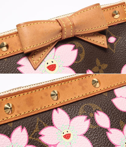 ルイ・ヴィトン アクセサリーポーチ ハンドバッグ ショルダーバッグ 肩掛け 村上隆 ポシェット アクセソワール モノグラムチェリーブロッサム M92006