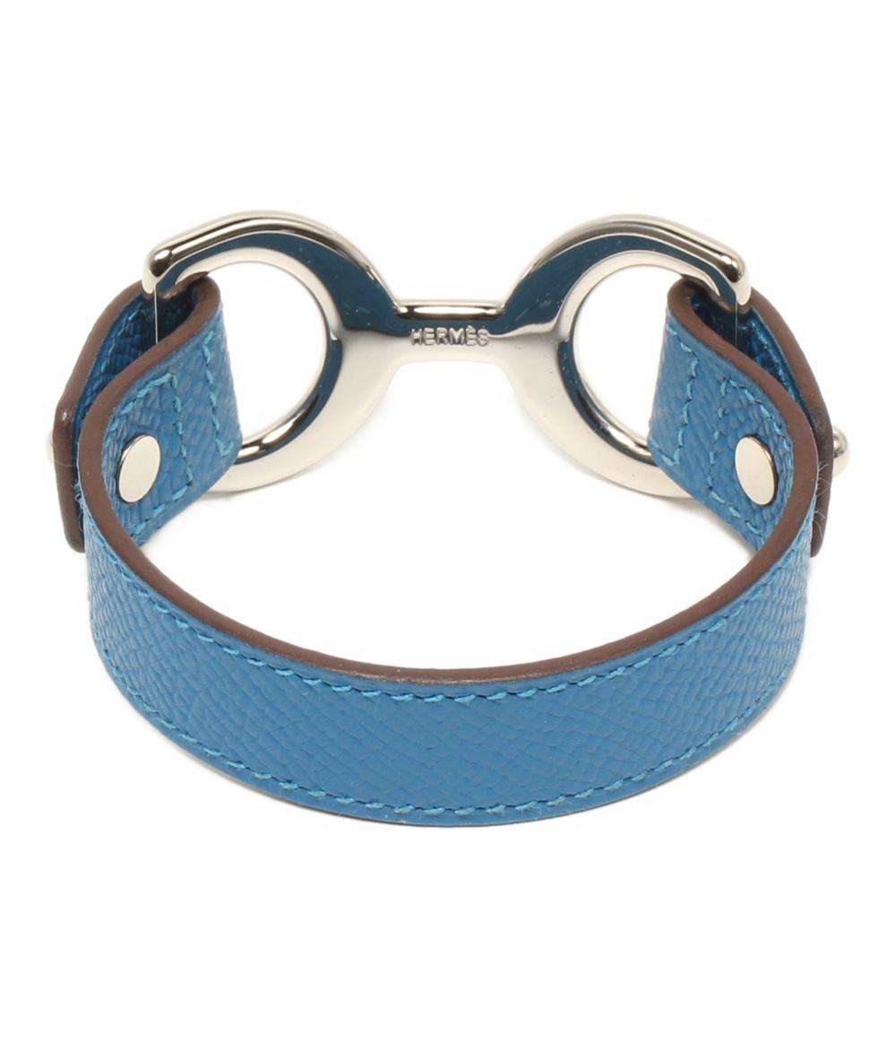 エルメス バングル パヴァーヌ シルバー金具 レザー レディース HERMES