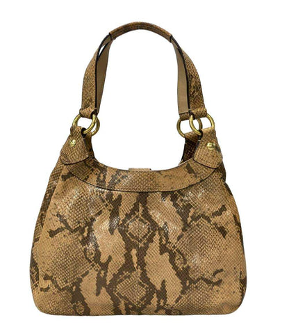 美品 COACH トートバッグ ショルダーバッグ 肩掛け パイソン柄 F17419 レディース コーチ