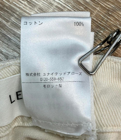 LEMAIRE デニムパンツ ホワイト コットン ワイド 1159-343-8696 メンズ SIZE M ルメール