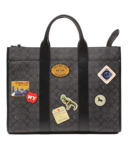 美品 コーチ 2wayトートバッグ ショルダーバッグ 斜め掛け シグネチャー CBF12 メンズ COACH