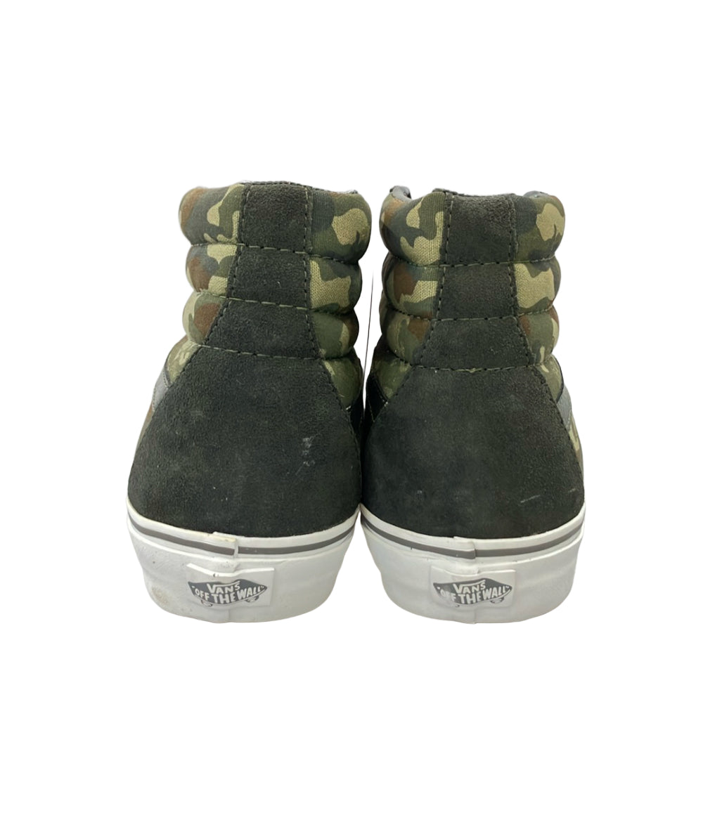 美品 VANS ハイカットスニーカー 迷彩柄 スカル メンズ SIZE US 9 ヴァンズ