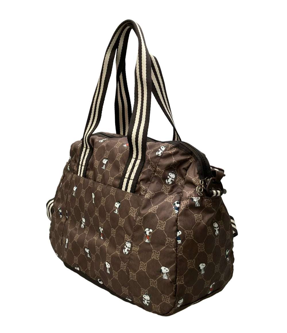 美品 LeSportsac SNOOPY ボストンバッグ トートバッグ ショルダーバッグ 2WAY 斜め掛け レディース レスポートサック スヌーピー