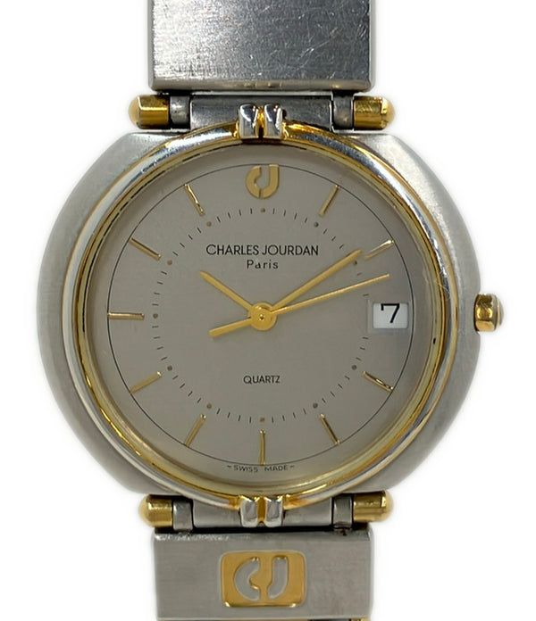 極美品◎CHARLES JOURDAN シャルル ジョルダン 羊革 ダブルフェイス ムートンジャケット カーキベージュ 36 イタリア製 正規品 レディース CHARLES JOURDAN 腕時計 クオーツ シルバー 77.13.3 メンズ シャルル
