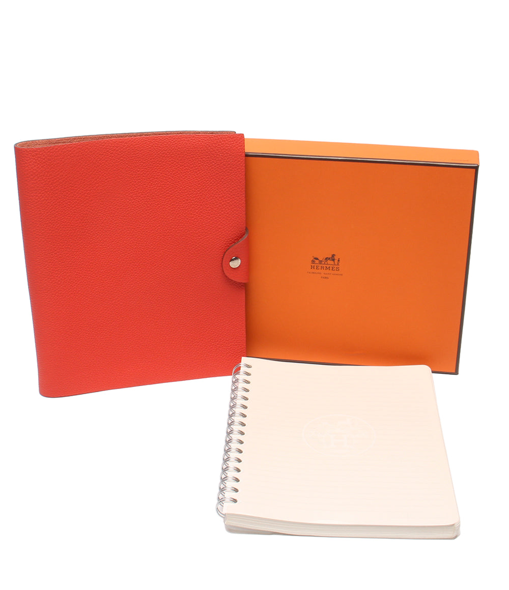 HERMES ノートカバー □R刻印 シルバー金具 ユリス ネオMM レディース メンズ エルメス