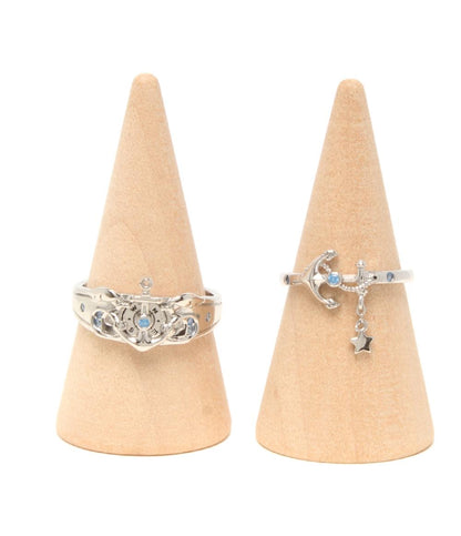 美品 リング 指輪 2点セット SV925 アズールレーン 簡体字５周年 配信記念指輪 ユニセックス SIZE 16号 9号