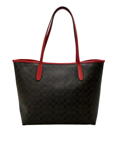 美品 COACH トートバッグ シグネチャー CV976 レディース コーチ