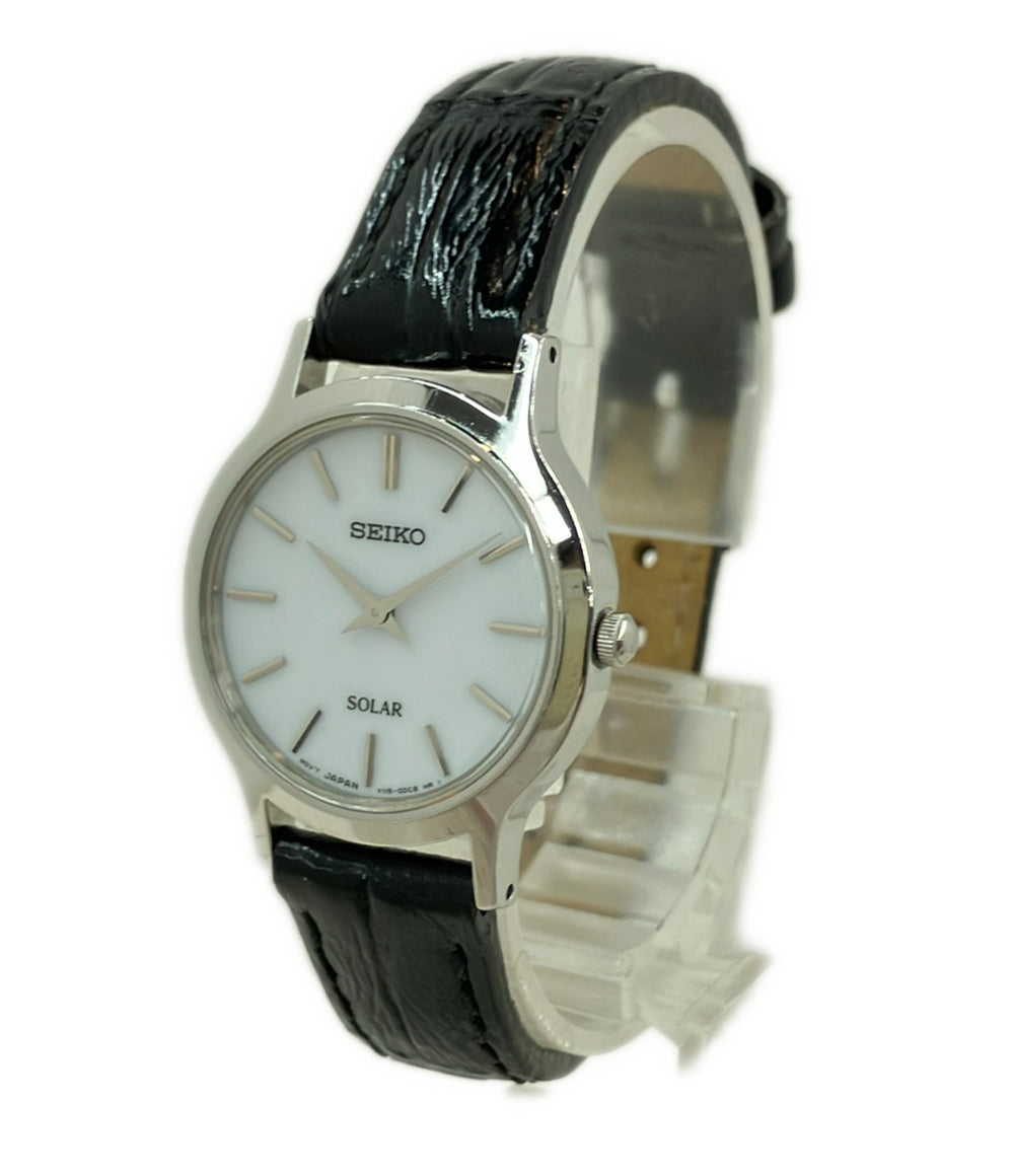 SEIKO 腕時計 ソーラー ホワイト V115-0BS0 レディース セイコー