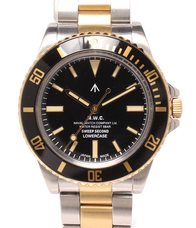 美品 NAVAL WATCH 腕時計 自動巻き ブラック VH31 メンズ ナバルウォッチ