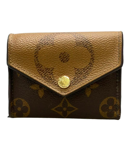 ルイ・ヴィトン 三つ折り財布 ポルモフォイユ ゾエ モノグラムジャイアントリバース M80725 レディース LOUIS VUITTON