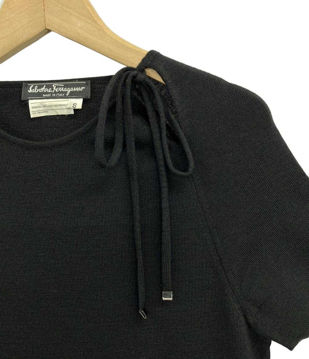 美品 サルヴァトーレフェラガモ 半袖ニットワンピース レディース SIZE S Salvatore Ferragamo
