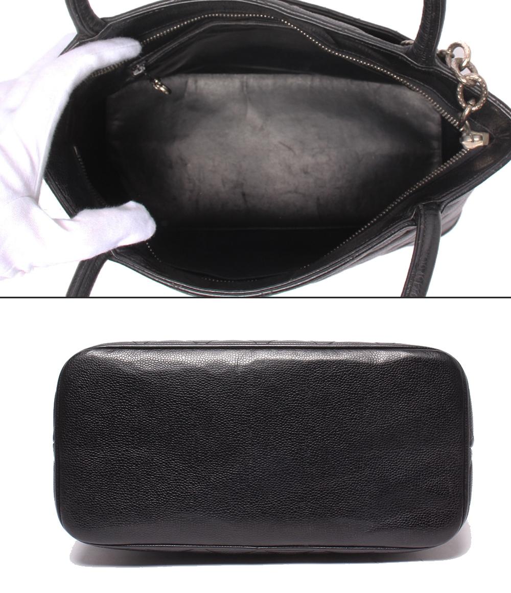 CHANEL トートバッグ シルバー金具 復刻トート キャビアスキン