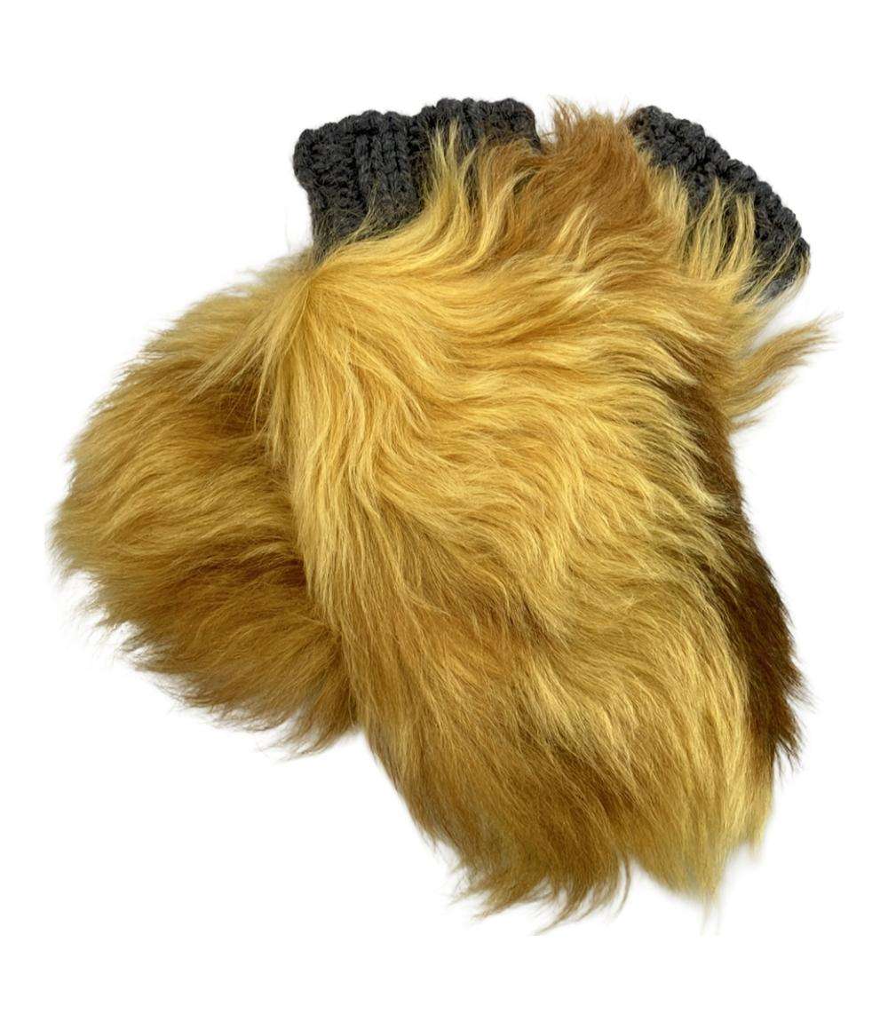 美品 プラダ ファー 手袋 1GG055 レディース PRADA