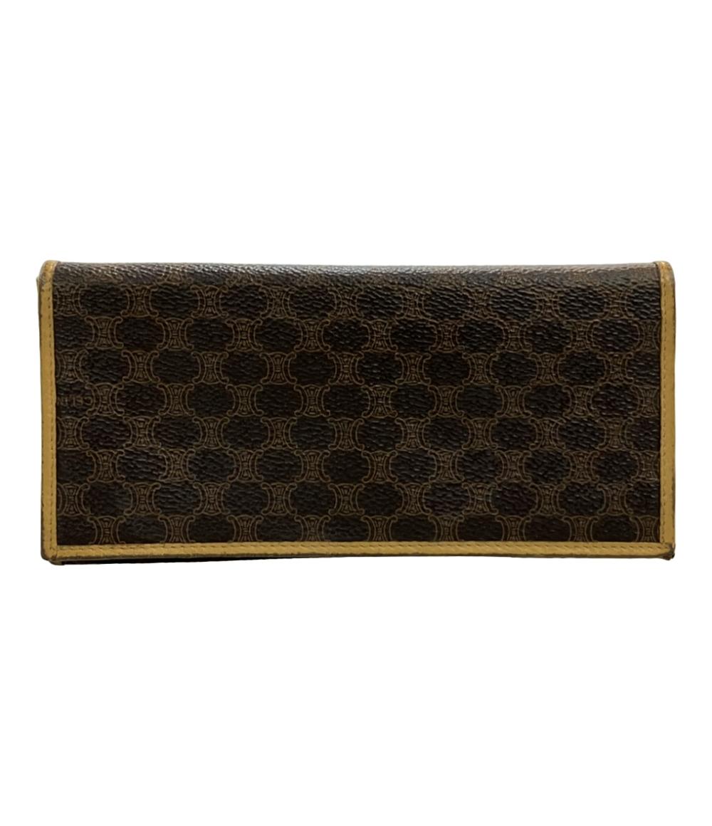 訳あり セリーヌ 二つ折り長財布 マカダム柄 レディース CELINE