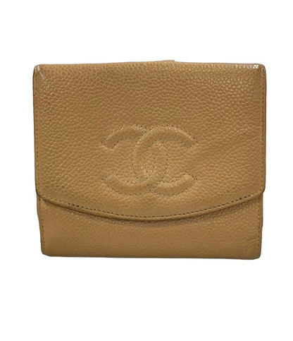 シャネル 二つ折り財布 ココマーク キャビアスキン レディース CHANEL 