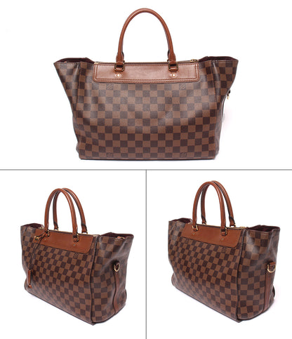 LOUIS VUITTON 2WAY ハンドバッグ トートバッグ ショルダーバッグ 肩掛け グリニッジ ダミエ エベヌ N41337 レディース ルイ・ヴィトン