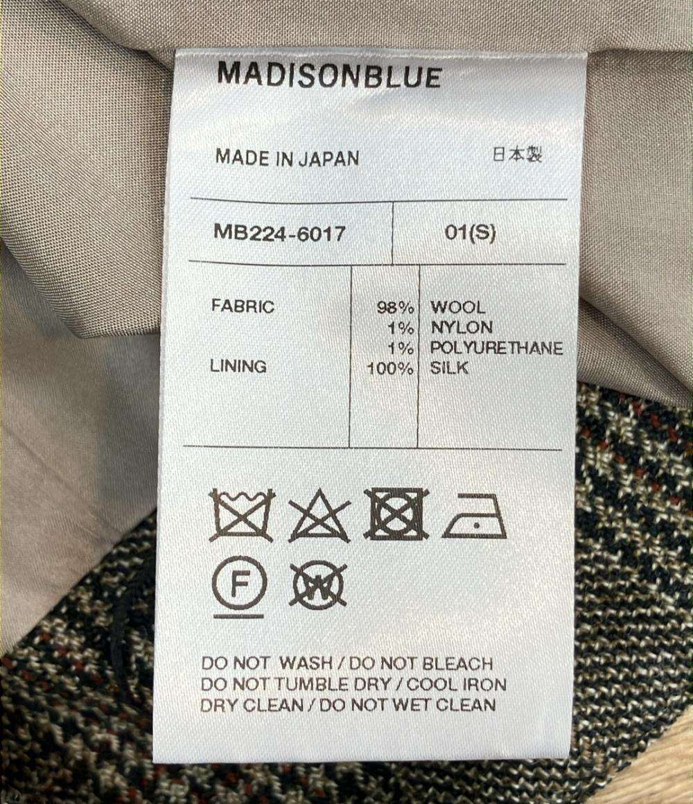 美品 MADISON BLUE グレンチェック柄 プリーツスカート MB224-6017 レディース SIZE 01 (S) マディソンブルー