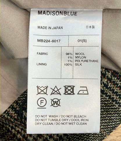 美品 MADISON BLUE グレンチェック柄 プリーツスカート MB224-6017 レディース SIZE 01 (S) マディソンブルー