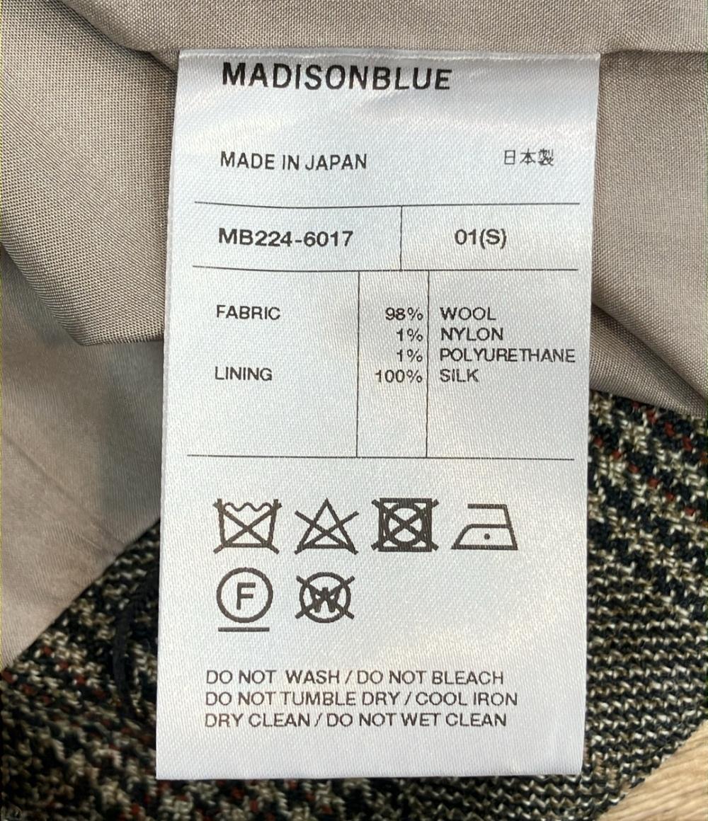 美品 MADISON BLUE グレンチェック柄 プリーツスカート MB224-6017 レディース SIZE 01 (S) マディソンブルー