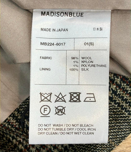 美品 MADISON BLUE グレンチェック柄 プリーツスカート MB224-6017 レディース SIZE 01 (S) マディソンブルー