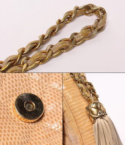 CHANEL チェーンショルダーバッグ 肩掛け 斜め掛け 1番台 ゴールド金具 マトラッセ レディース シャネル