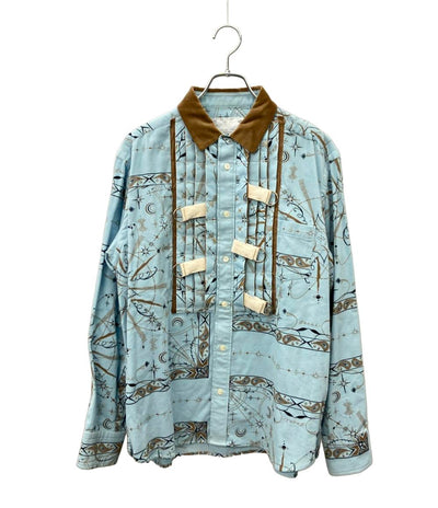Sacai Dr Woo 長袖シャツ バンダナプリントコーデュロイシャツ メンズ SIZE 1 サカイ ドクター ウー