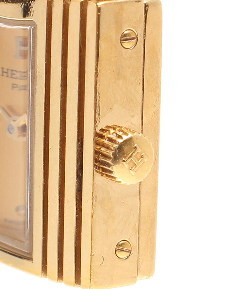 エルメス 腕時計 ○Z刻印 ゴールド金具 イエローベルト ケリーウォッチ クオーツ ゴールド レディース HERMES