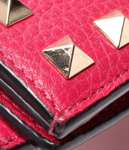 ヴァレンチノ 二つ折り財布 ロックスタッズコンパクトウォレット レディース Valentino