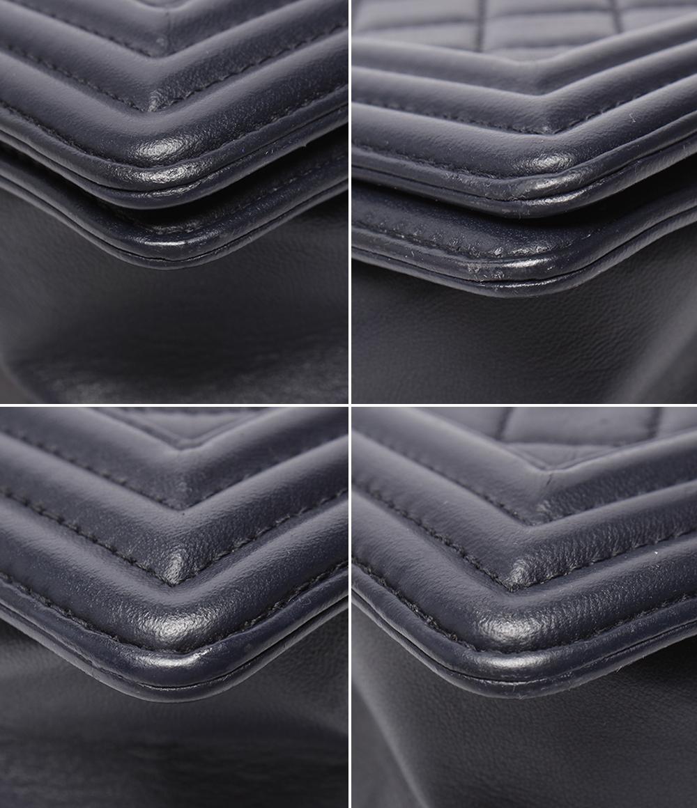 シャネル チェーンショルダーバッグ 肩掛け 斜め掛け ゴールド金具 ラムスキン ココマーク ボーイシャネル25 レディース CHANEL