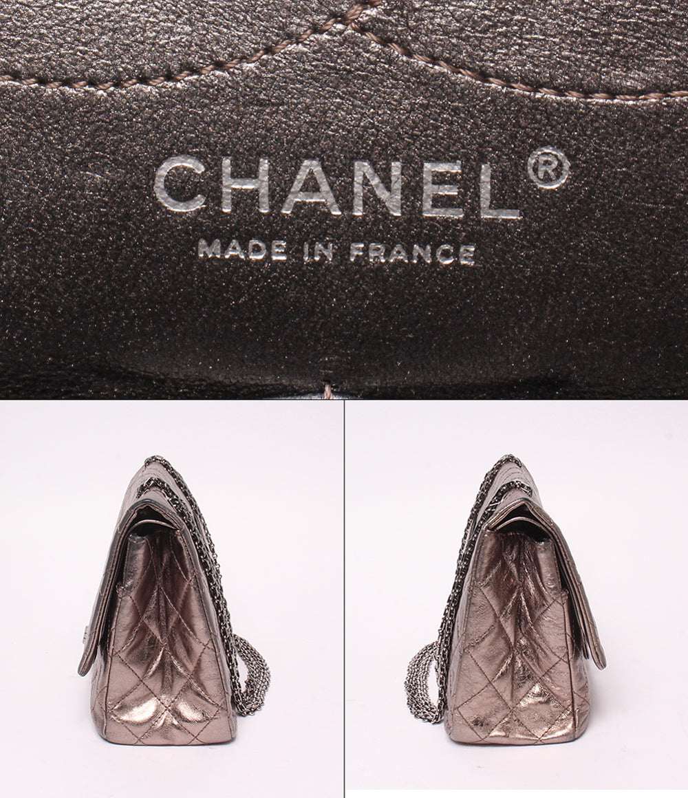 CHANEL ショルダーバッグ 肩掛け 斜め掛け ダブルチェーン ダブルフラップ シルバー金具 12番台 2.25 レディース シャネル