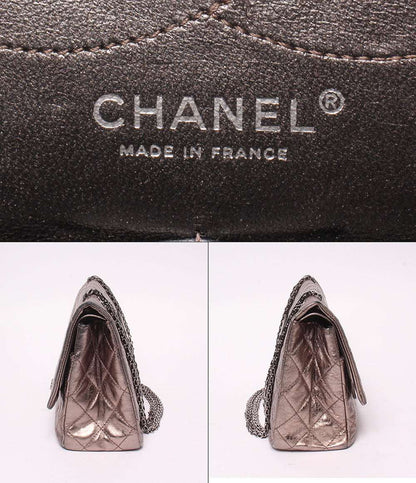 CHANEL ショルダーバッグ 肩掛け 斜め掛け ダブルチェーン ダブルフラップ シルバー金具 12番台 2.25 レディース シャネル